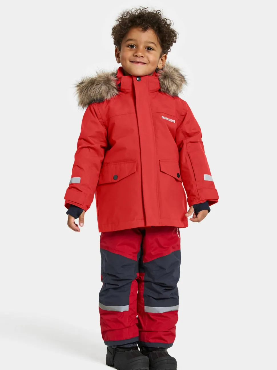Didriksons Kids' Bjärven Parka 4 Pomme Red