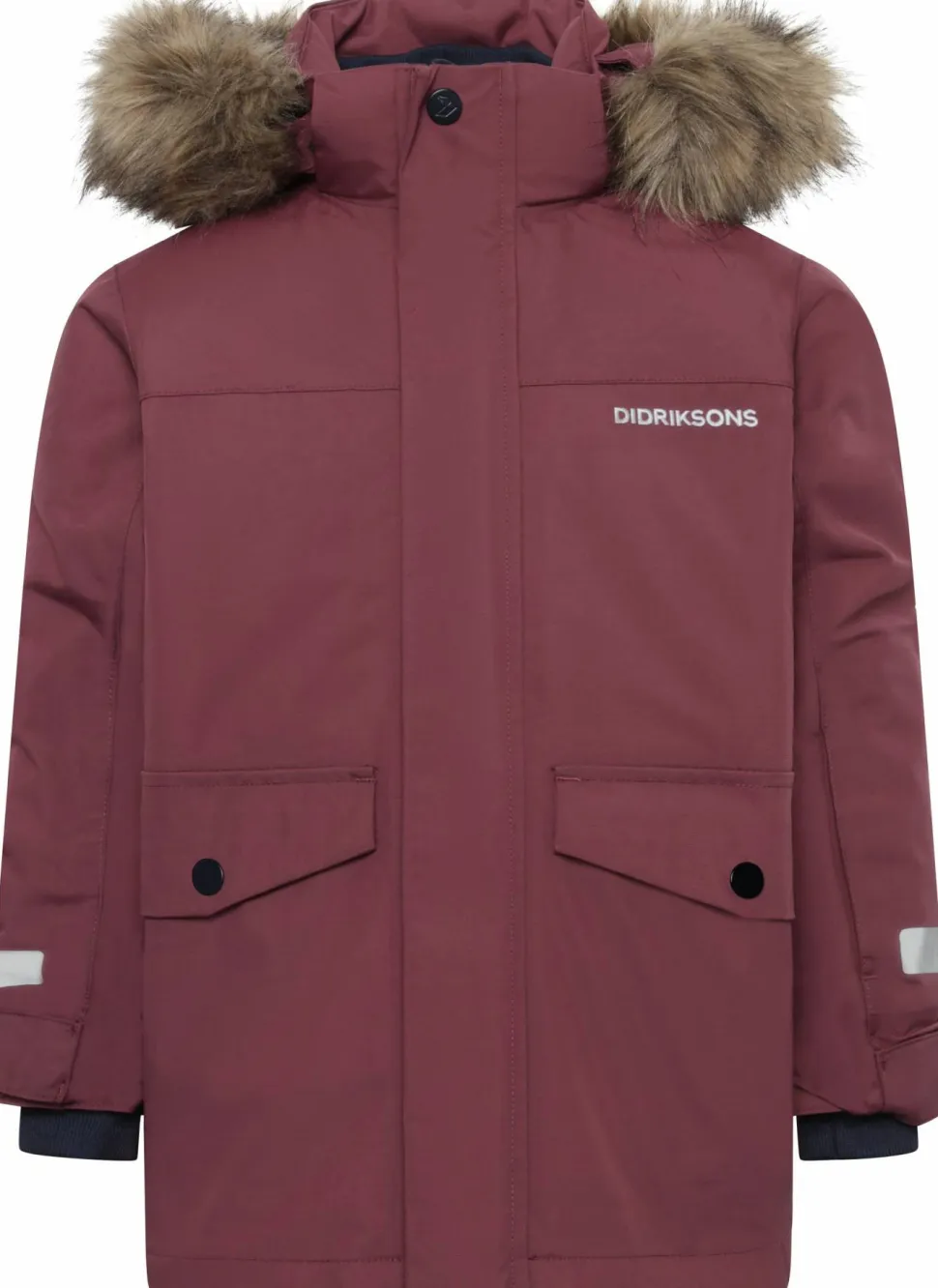 Didriksons Kids' Bjärven Parka 4 Anemon Red