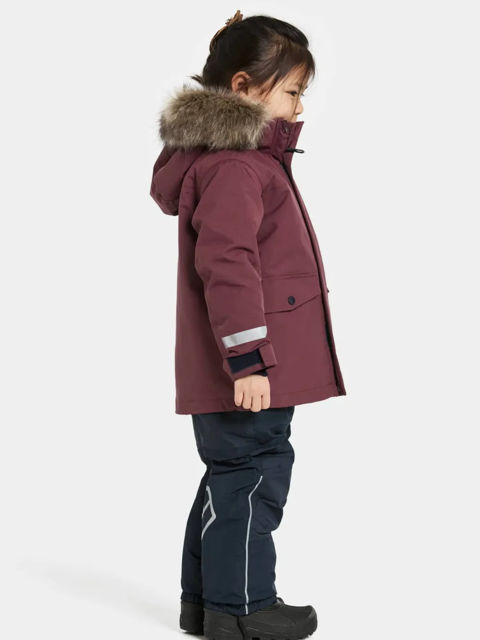 Didriksons Kids' Bjärven Parka 4 Anemon Red