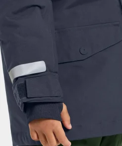 Didriksons Kids' Bjärven Parka 4 Navy Hot
