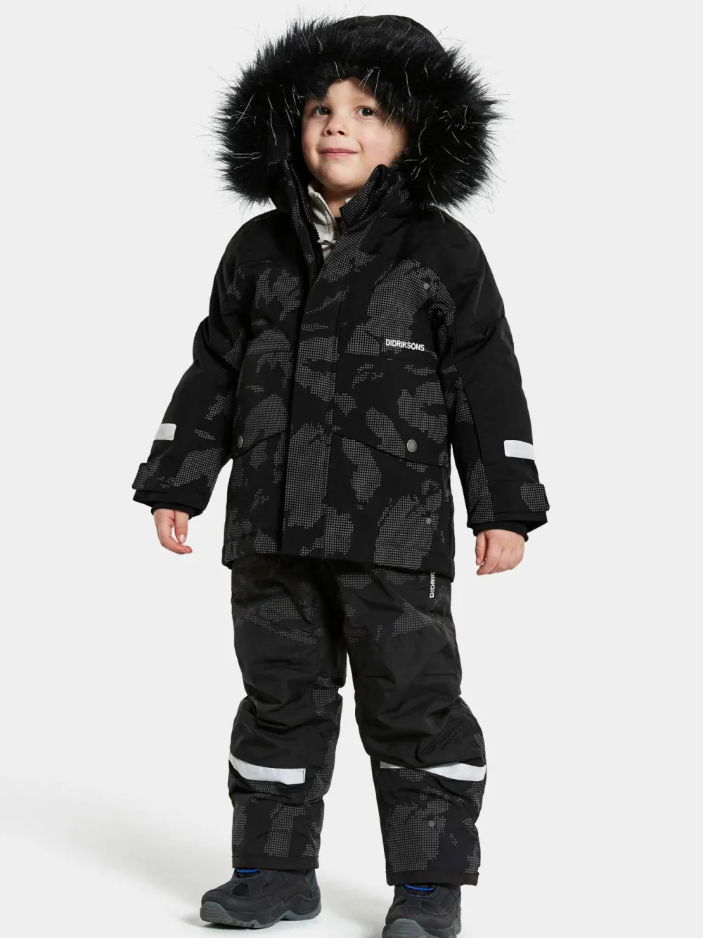 Didriksons Kids' Bjärven Special Edition Parka Island Print Reflex Discount