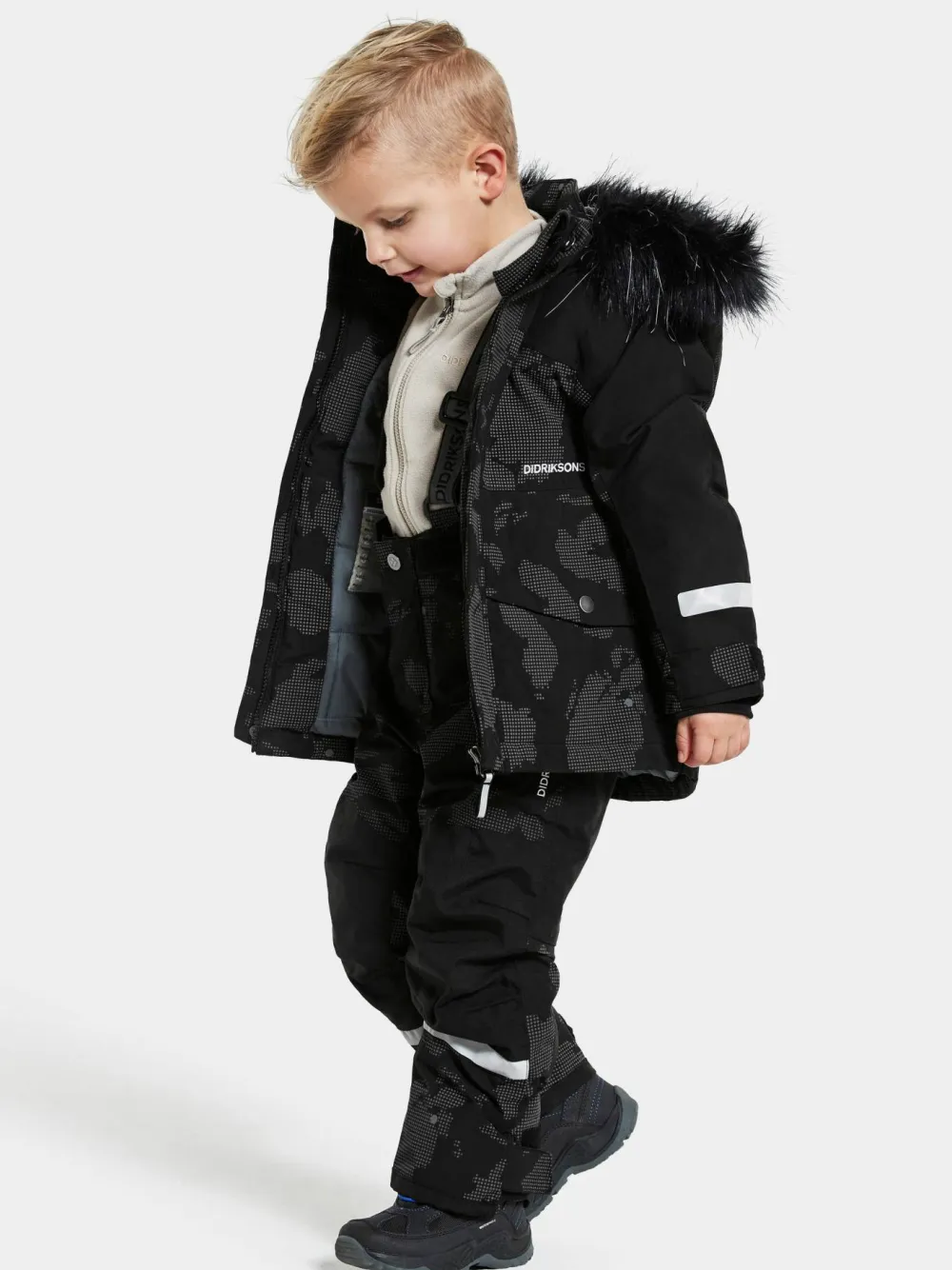 Didriksons Kids' Bjärven Special Edition Parka Island Print Reflex Discount