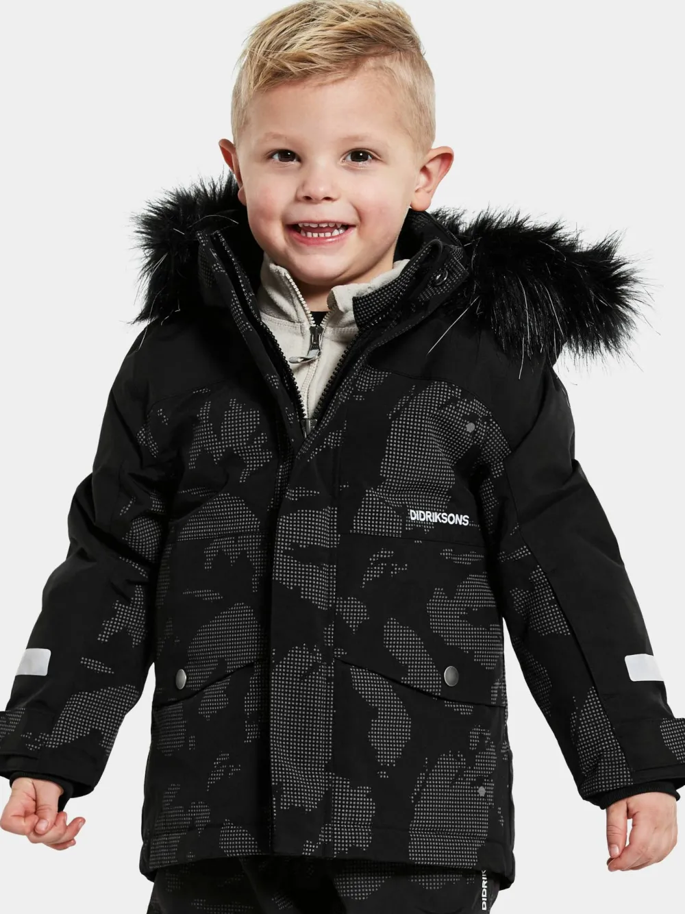 Didriksons Kids' Bjärven Special Edition Parka Island Print Reflex Discount