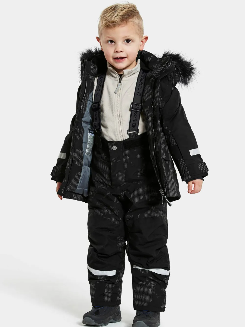 Didriksons Kids' Bjärven Special Edition Parka Island Print Reflex Discount