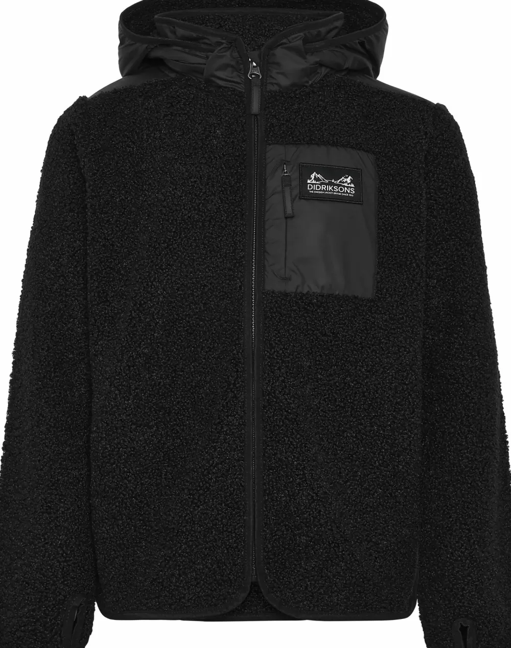Didriksons Kids' Exa Full Zip 3 Black Clearance
