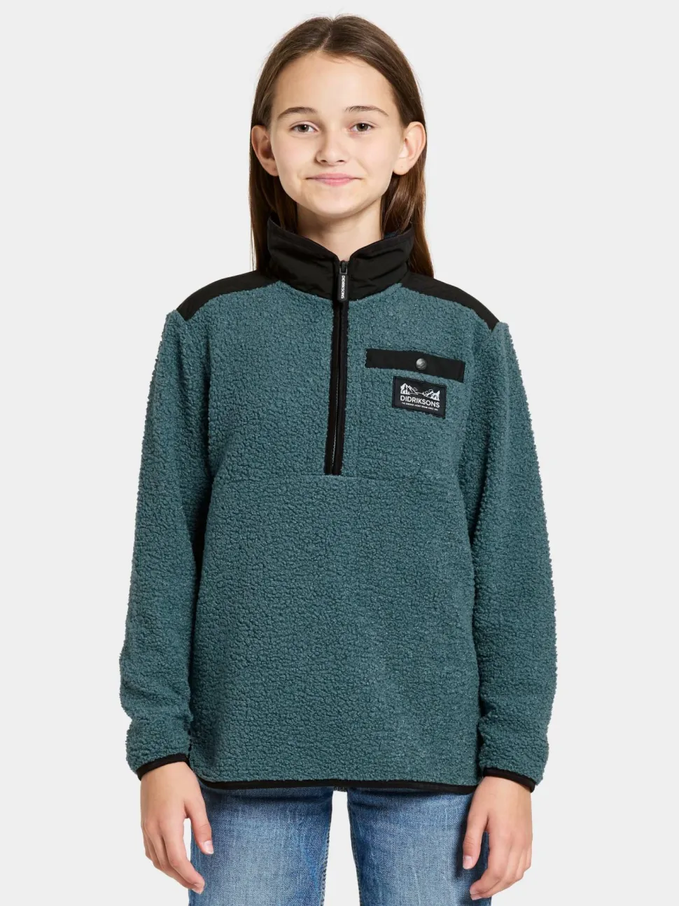 Didriksons Kids' Exa Half Zip Star Blue