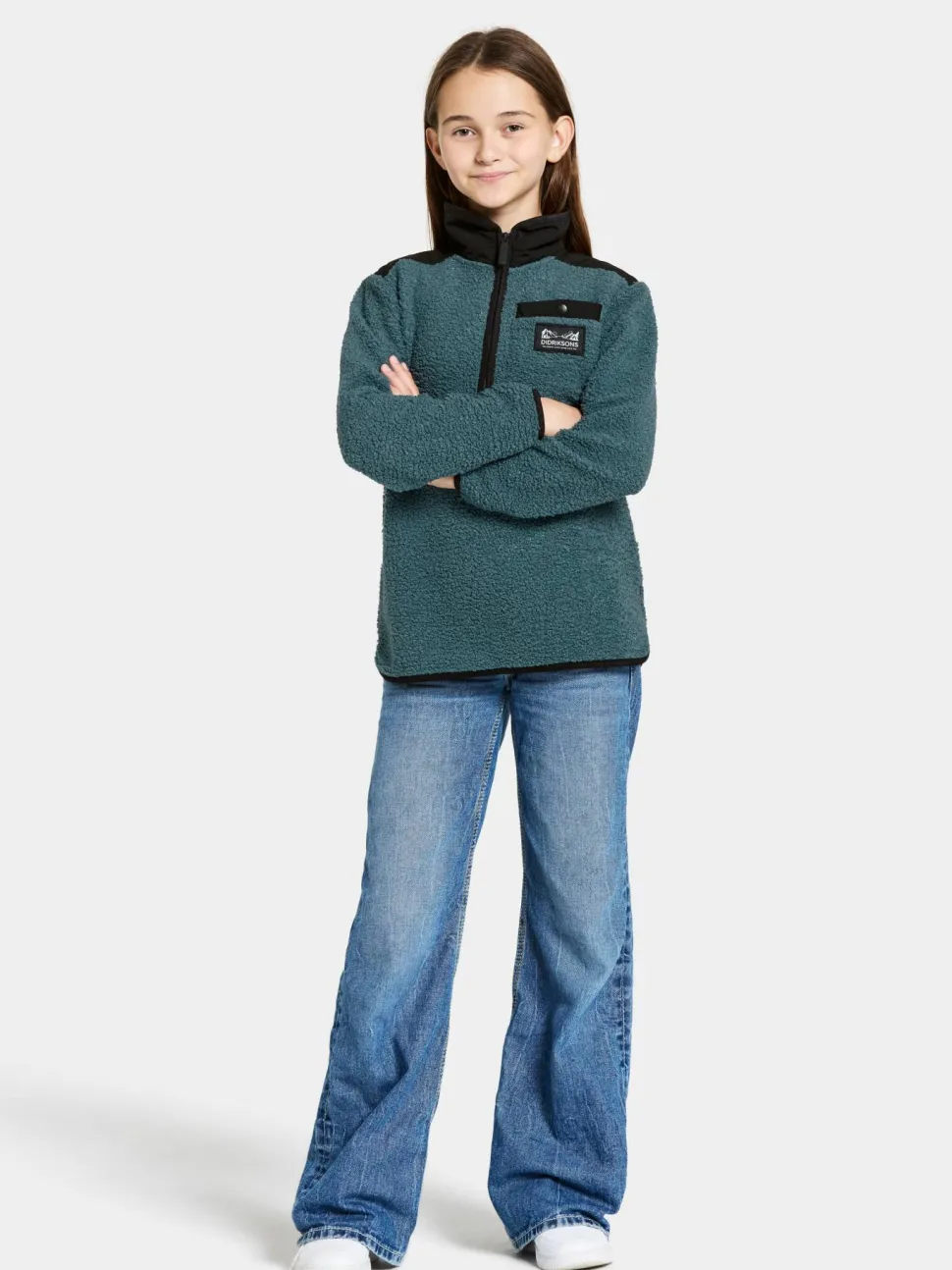 Didriksons Kids' Exa Half Zip Star Blue