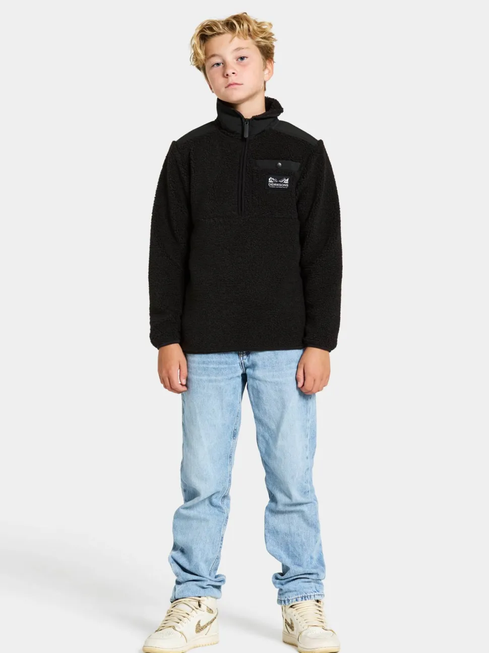 Didriksons Kids' Exa Half Zip Black