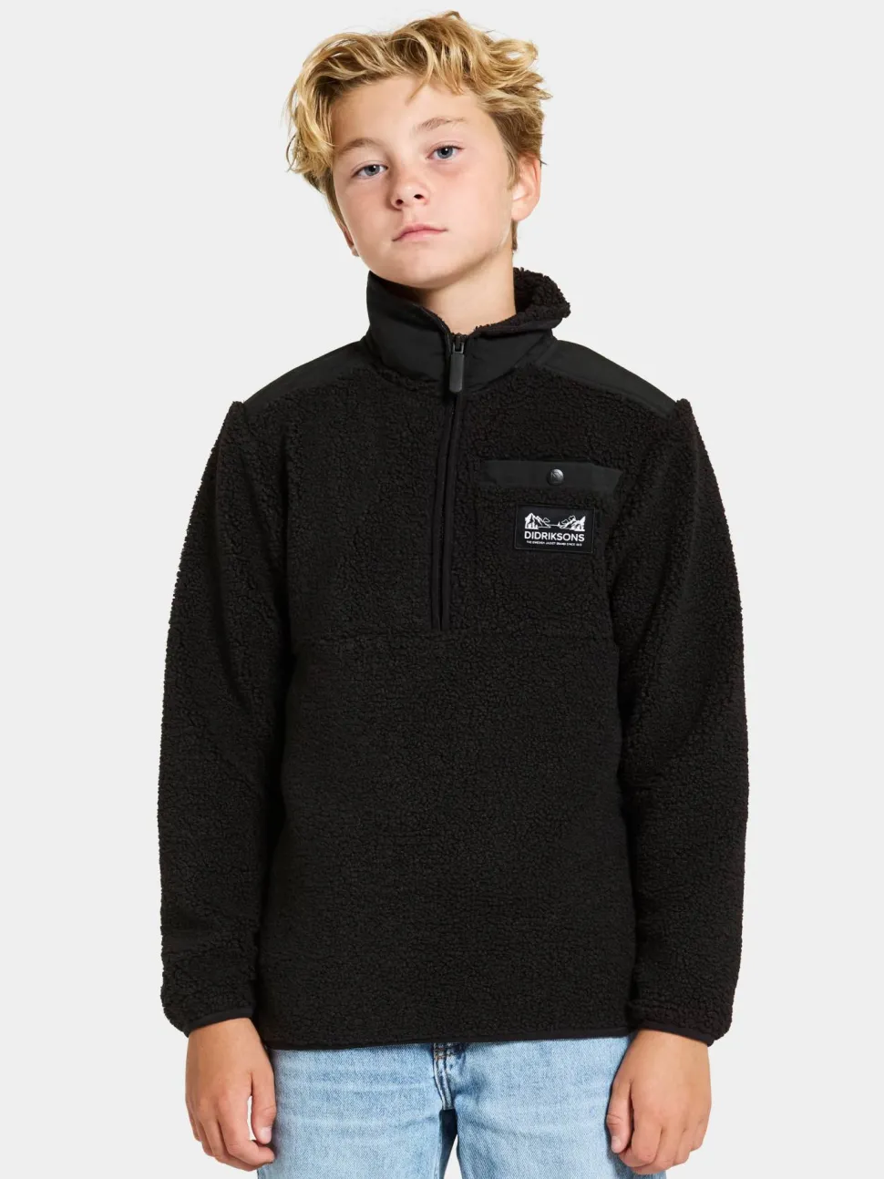 Didriksons Kids' Exa Half Zip Black