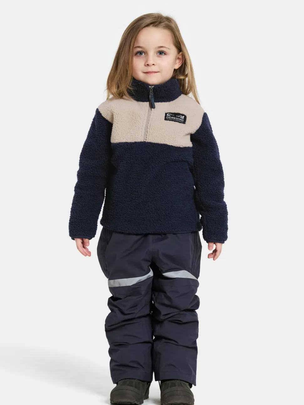 Didriksons Kids' Gosig Half Zip Navy