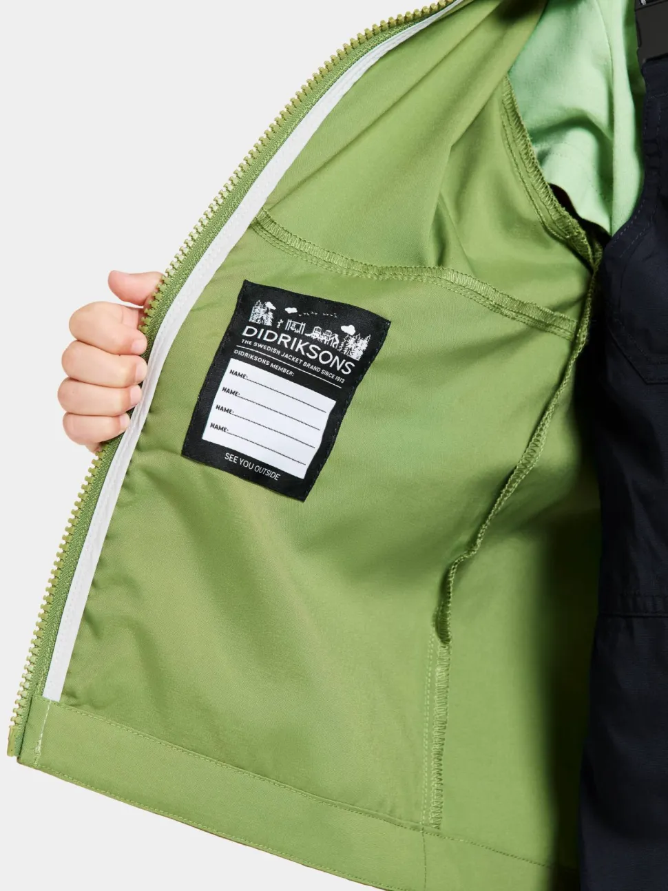 Didriksons Kids' Hallon Jacket Algae Green