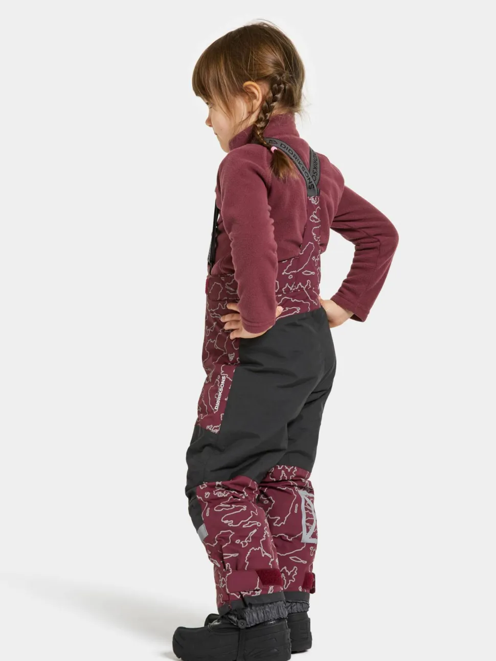 Didriksons Kids' Idre Special Edition Pants Grundsund Reflective Wine