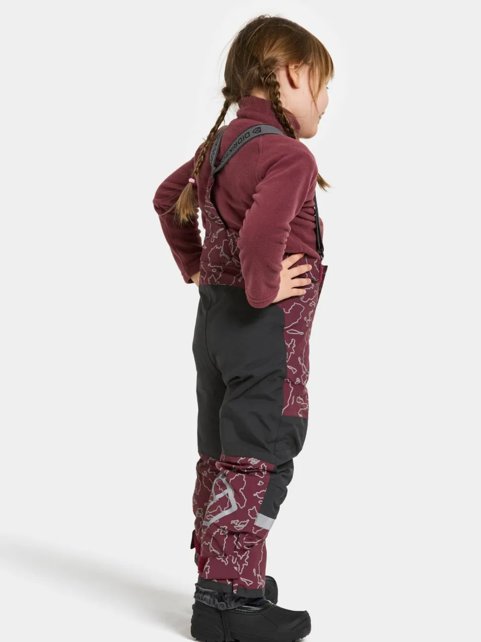 Didriksons Kids' Idre Special Edition Pants Grundsund Reflective Wine