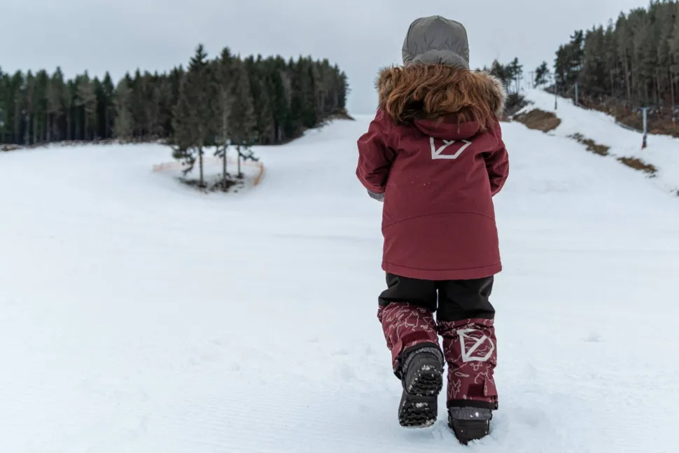 Didriksons Kids' Idre Special Edition Pants Grundsund Reflective Wine