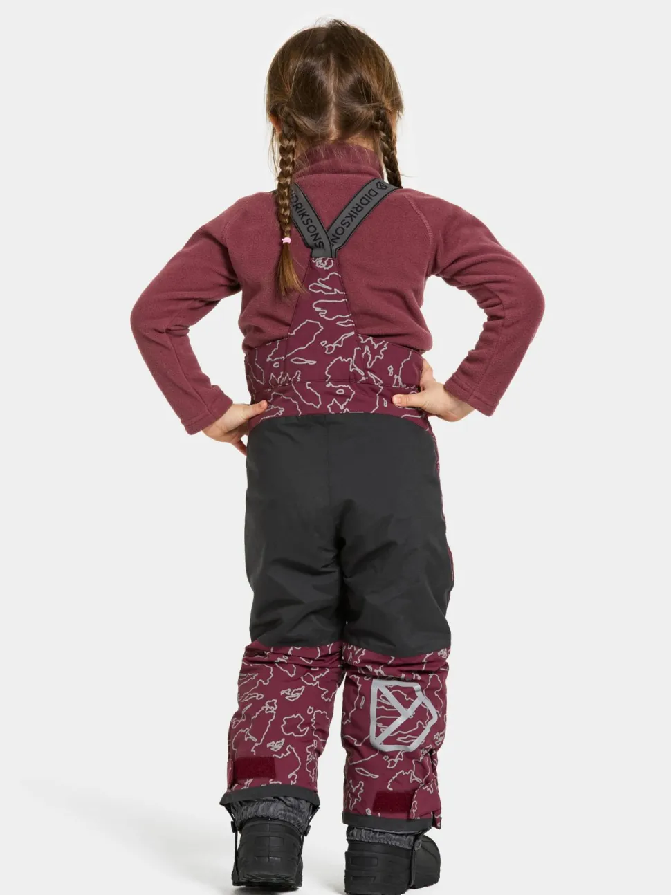 Didriksons Kids' Idre Special Edition Pants Grundsund Reflective Wine