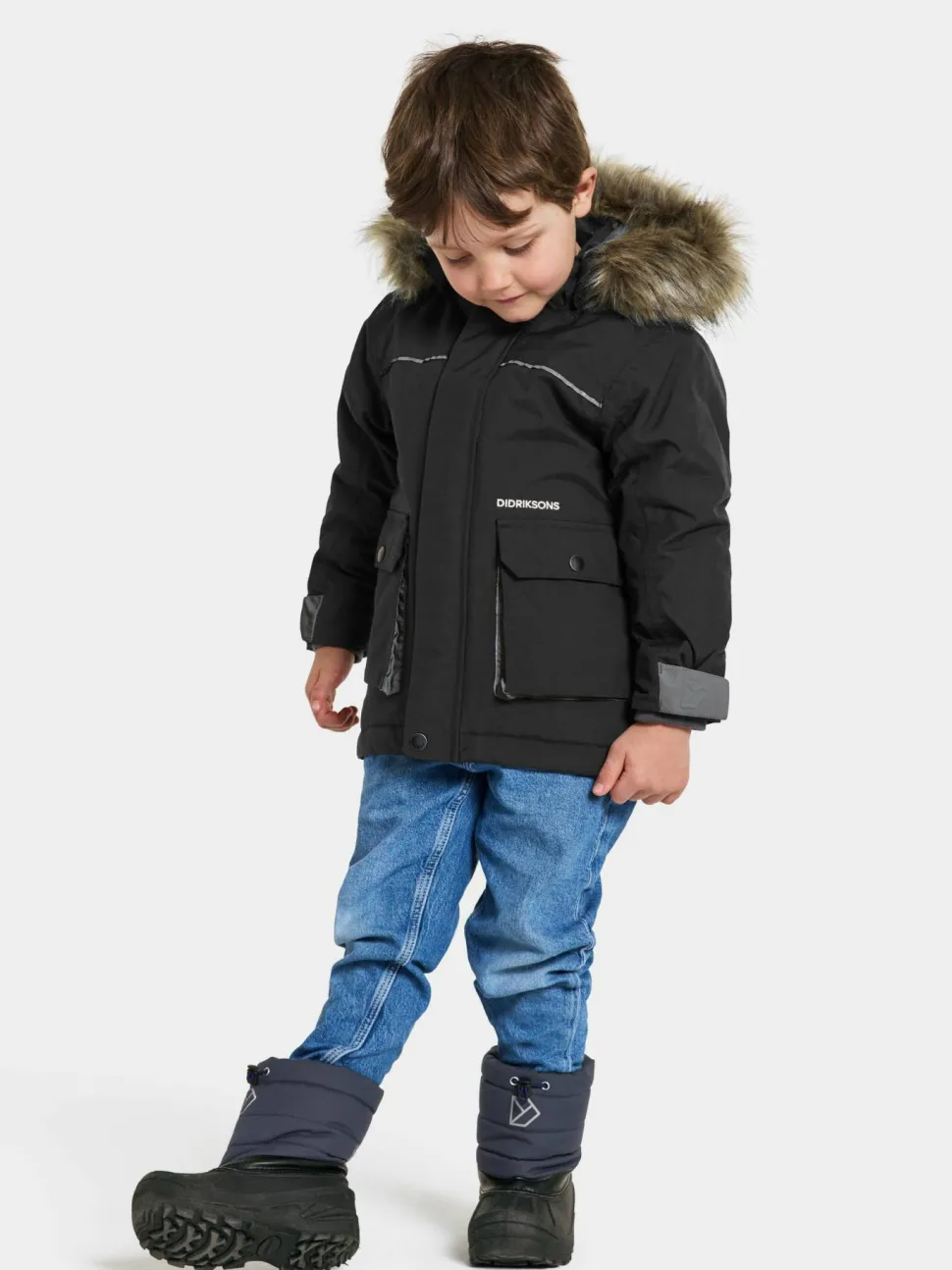 Didriksons Kids' Kure Parka 6 Black