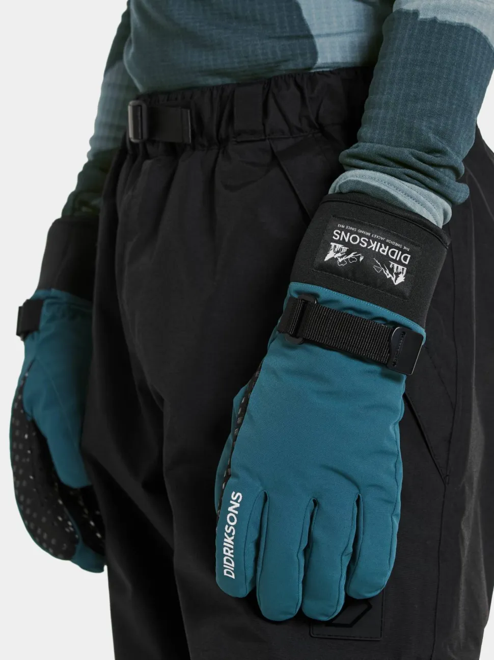 Didriksons Kids' Lovas Five Finger Gloves 2 Star Blue