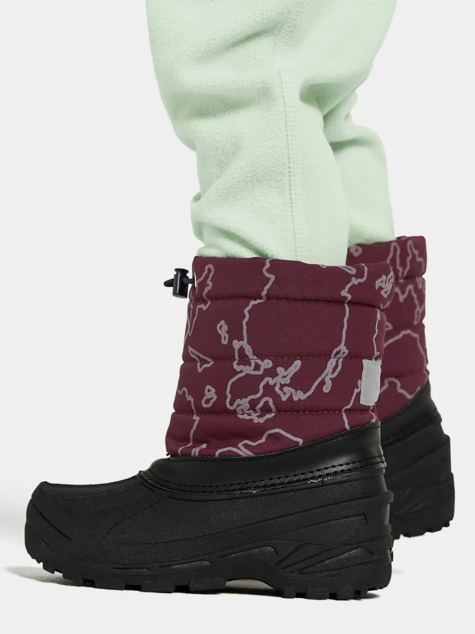 Didriksons Kids' Lumi Boots Grundsund Reflective Wine