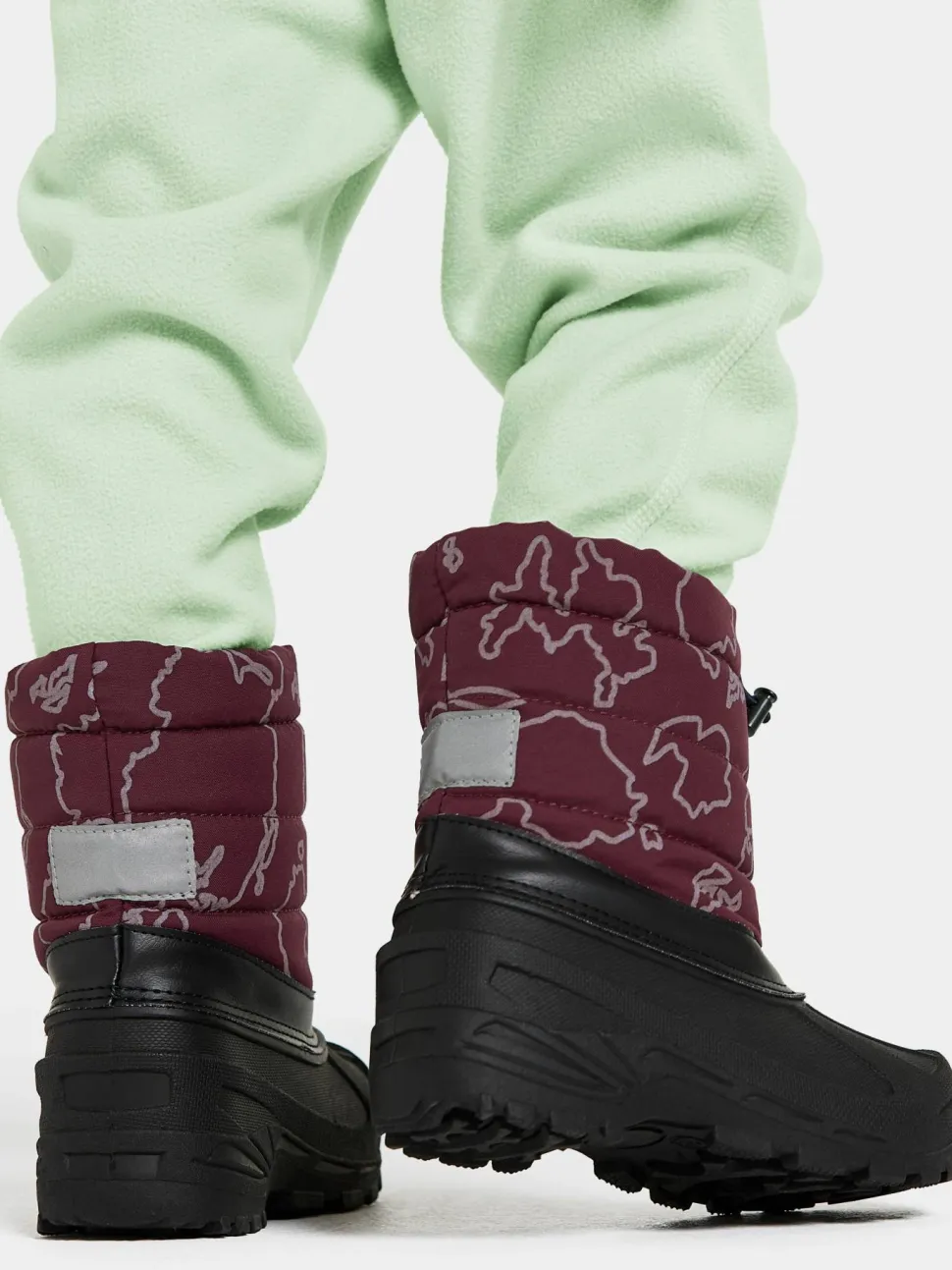 Didriksons Kids' Lumi Boots Grundsund Reflective Wine
