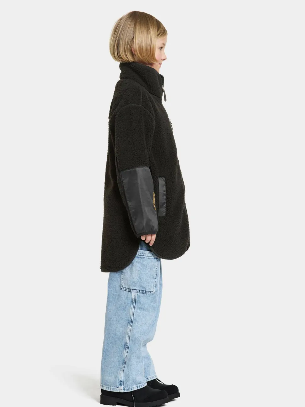 Didriksons Kids' Marmor Full Zip Long Black