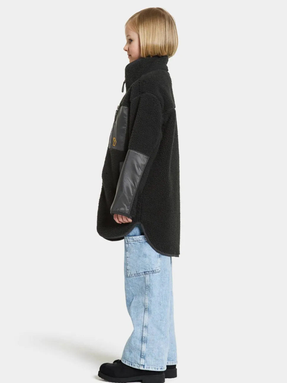Didriksons Kids' Marmor Full Zip Long Black