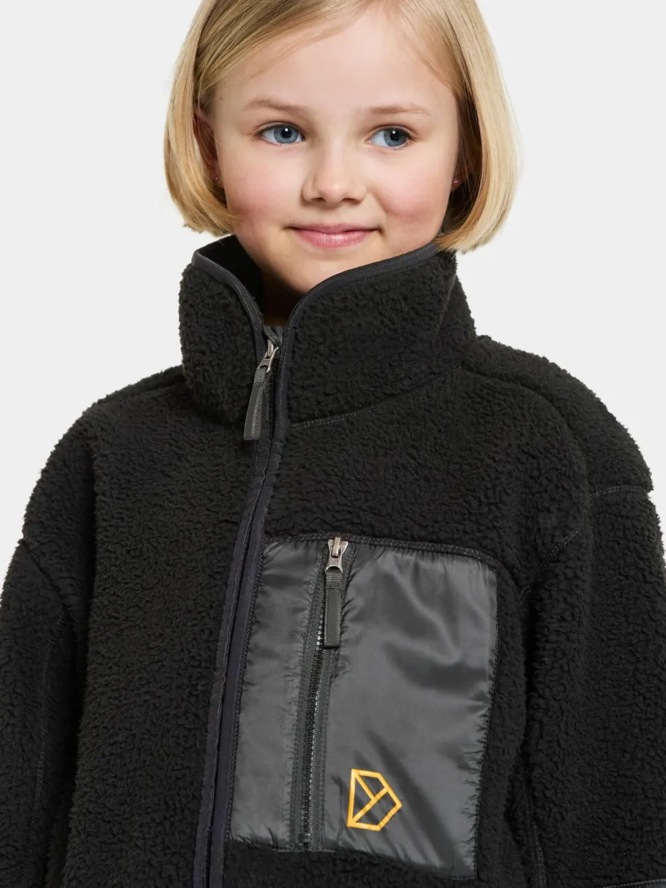 Didriksons Kids' Marmor Full Zip Long Black