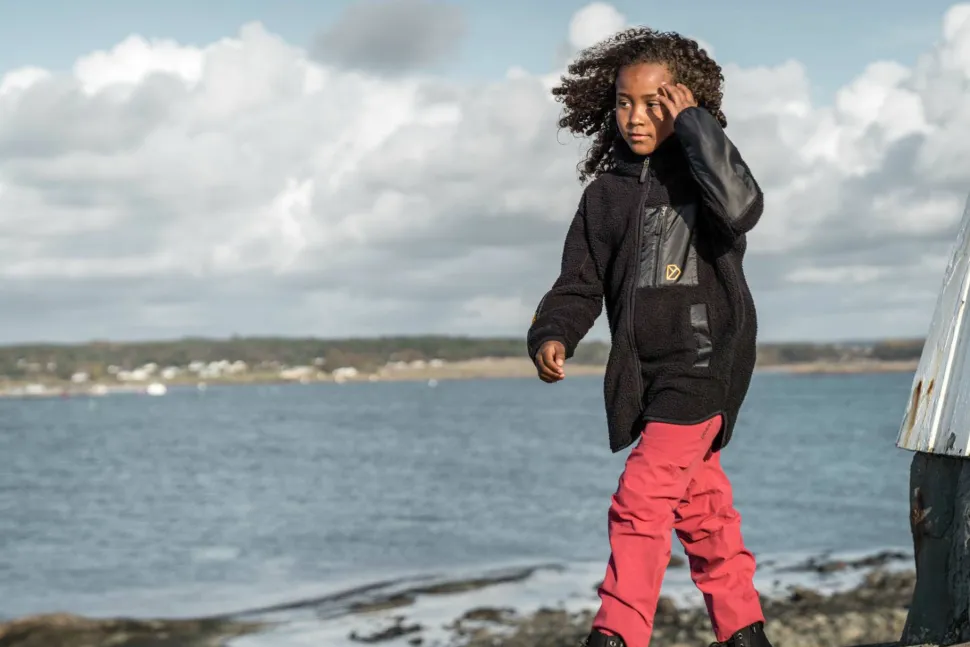 Didriksons Kids' Marmor Full Zip Long Black