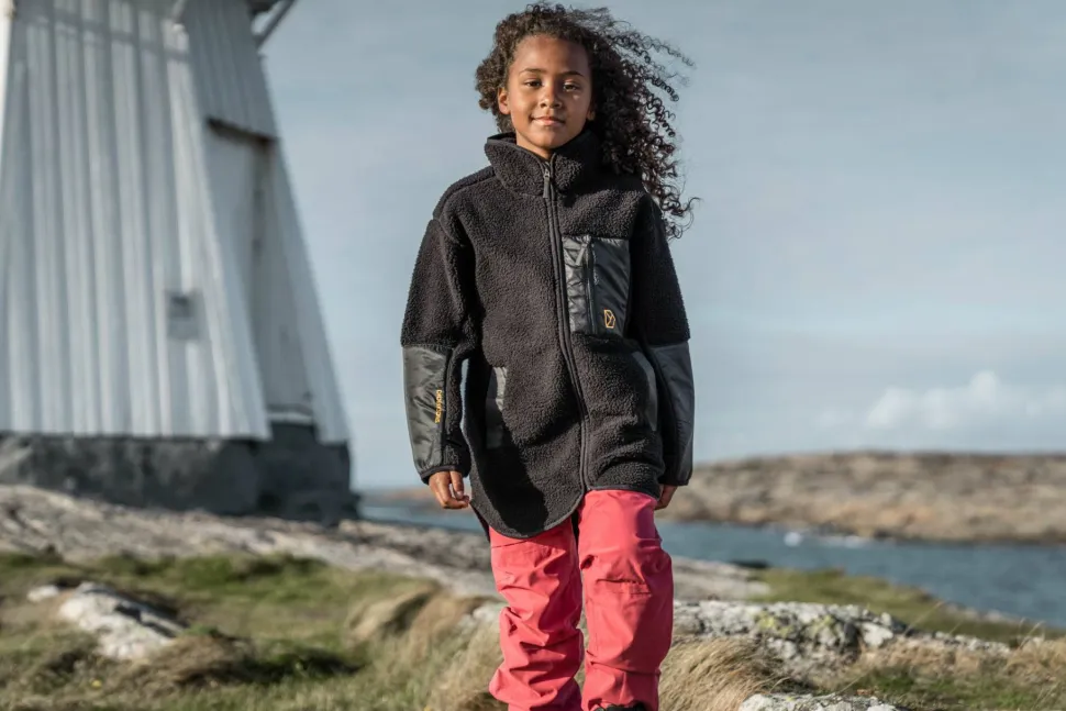 Didriksons Kids' Marmor Full Zip Long Black