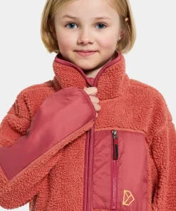 Didriksons Kids' Marmor Full Zip Long Mineral Red Clearance