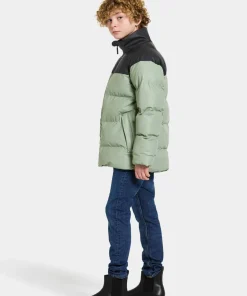Didriksons Kids' Mega Galon Jacket Light Moss