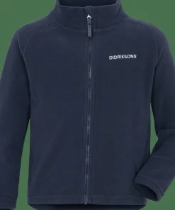 Didriksons Kids' Monte Full Zip 10 Navy Hot