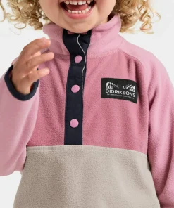 Didriksons Kids' Monte Half Button 5 Heather Pink Sale