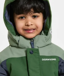 Didriksons Kids' Neptun Jacket 4 Pine Green Clearance
