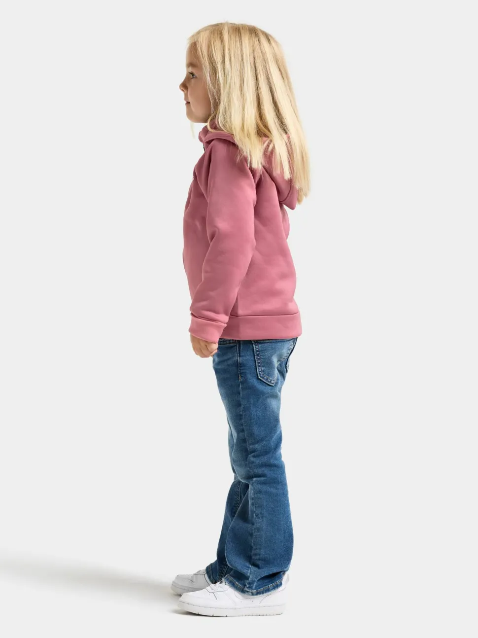 Didriksons Kids' Siljan Full Zip Heather Pink