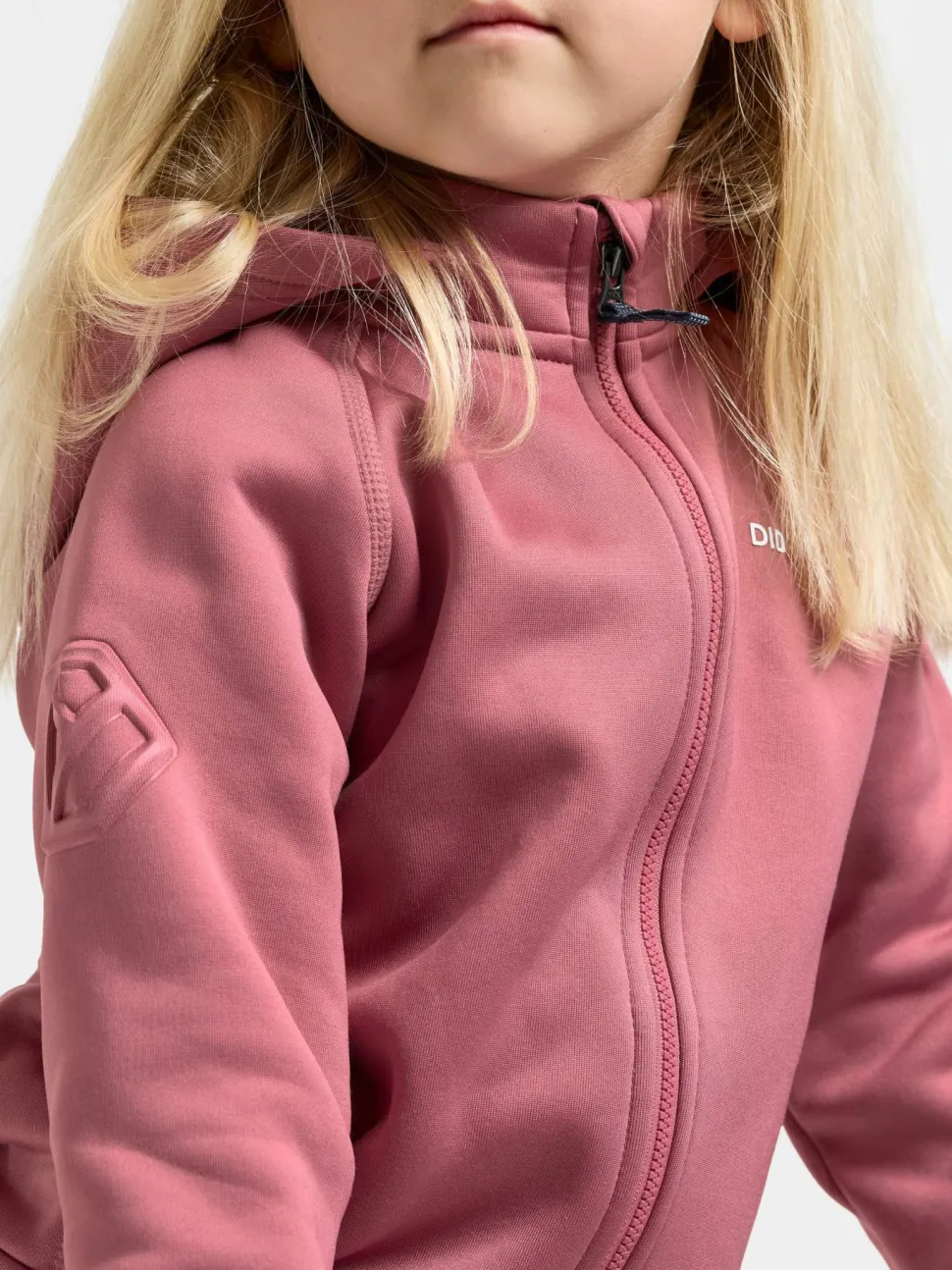 Didriksons Kids' Siljan Full Zip Heather Pink