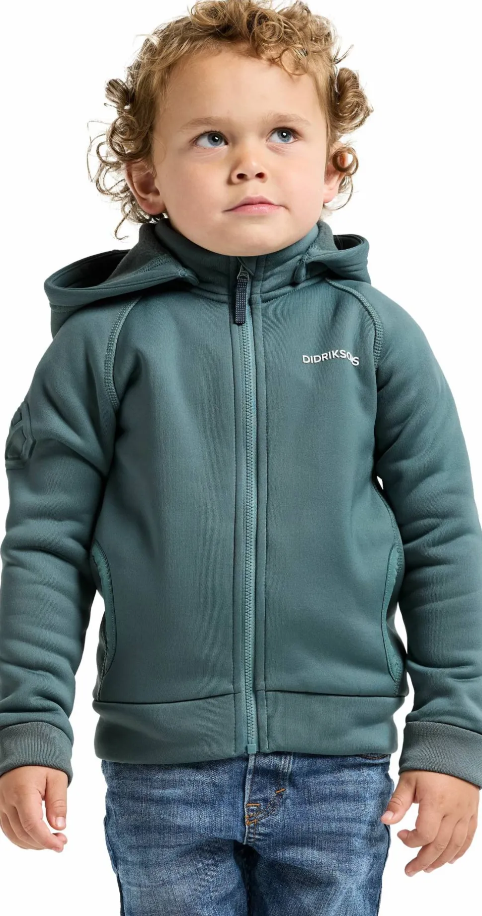 Didriksons Kids' Siljan Full Zip Factory Blue