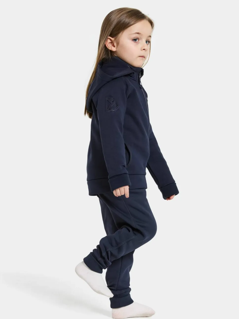 Didriksons Kids' Siljan Full Zip Navy