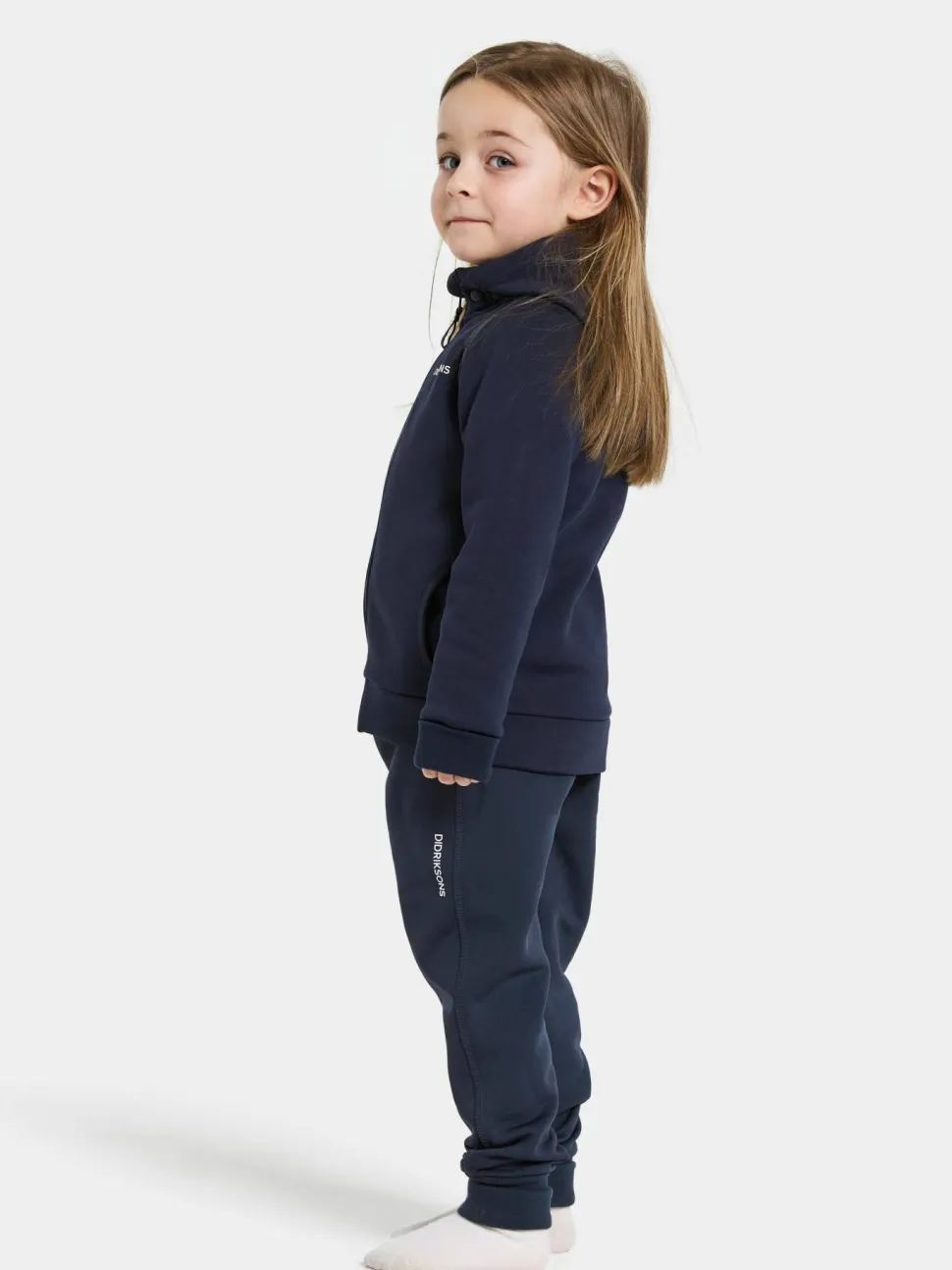 Didriksons Kids' Siljan Full Zip Navy