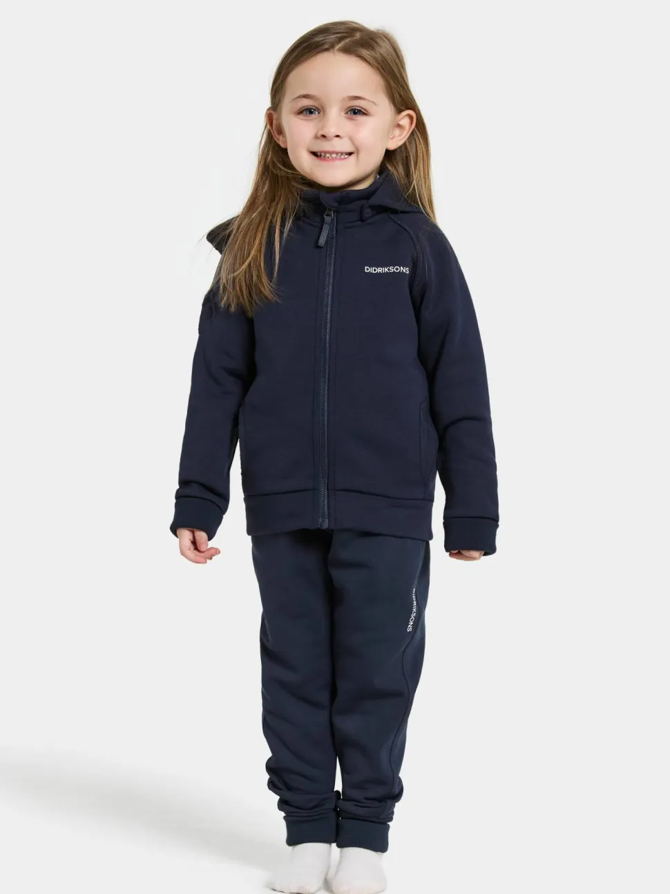 Didriksons Kids' Siljan Full Zip Navy
