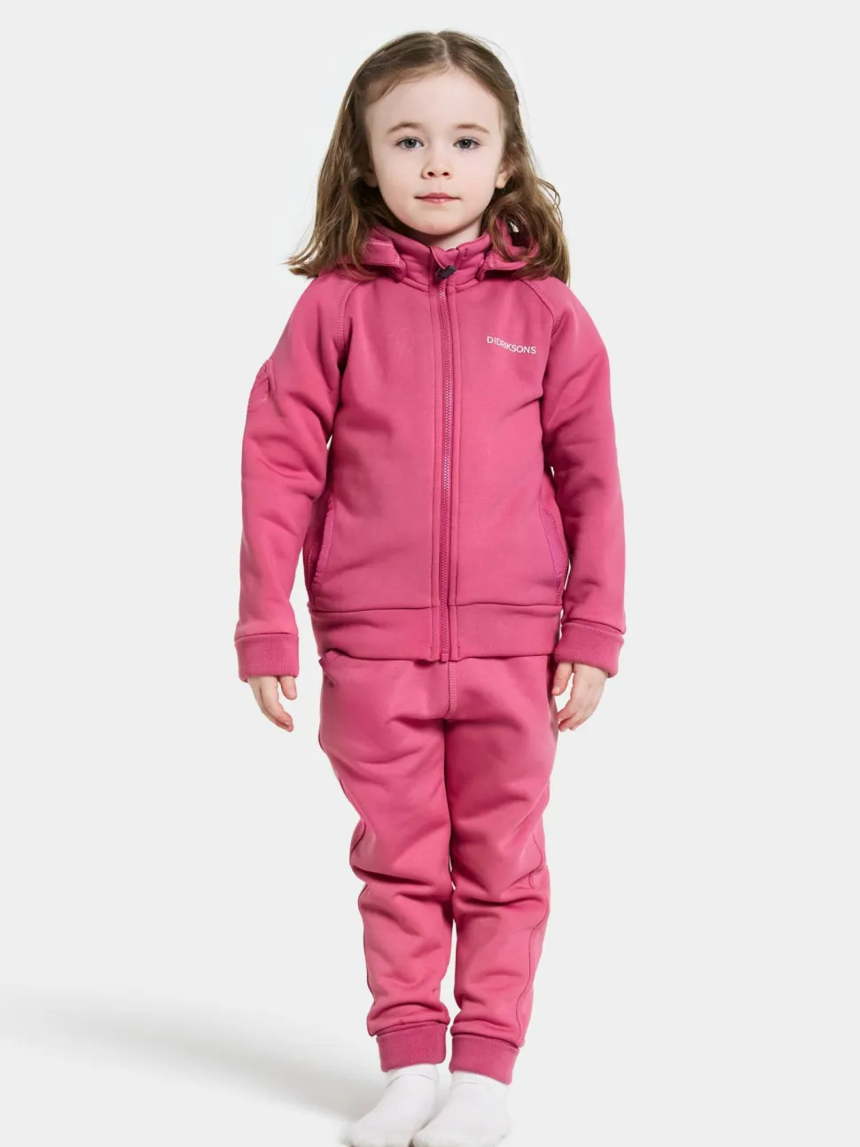 Didriksons Kids' Siljan Full Zip Sweet Pink