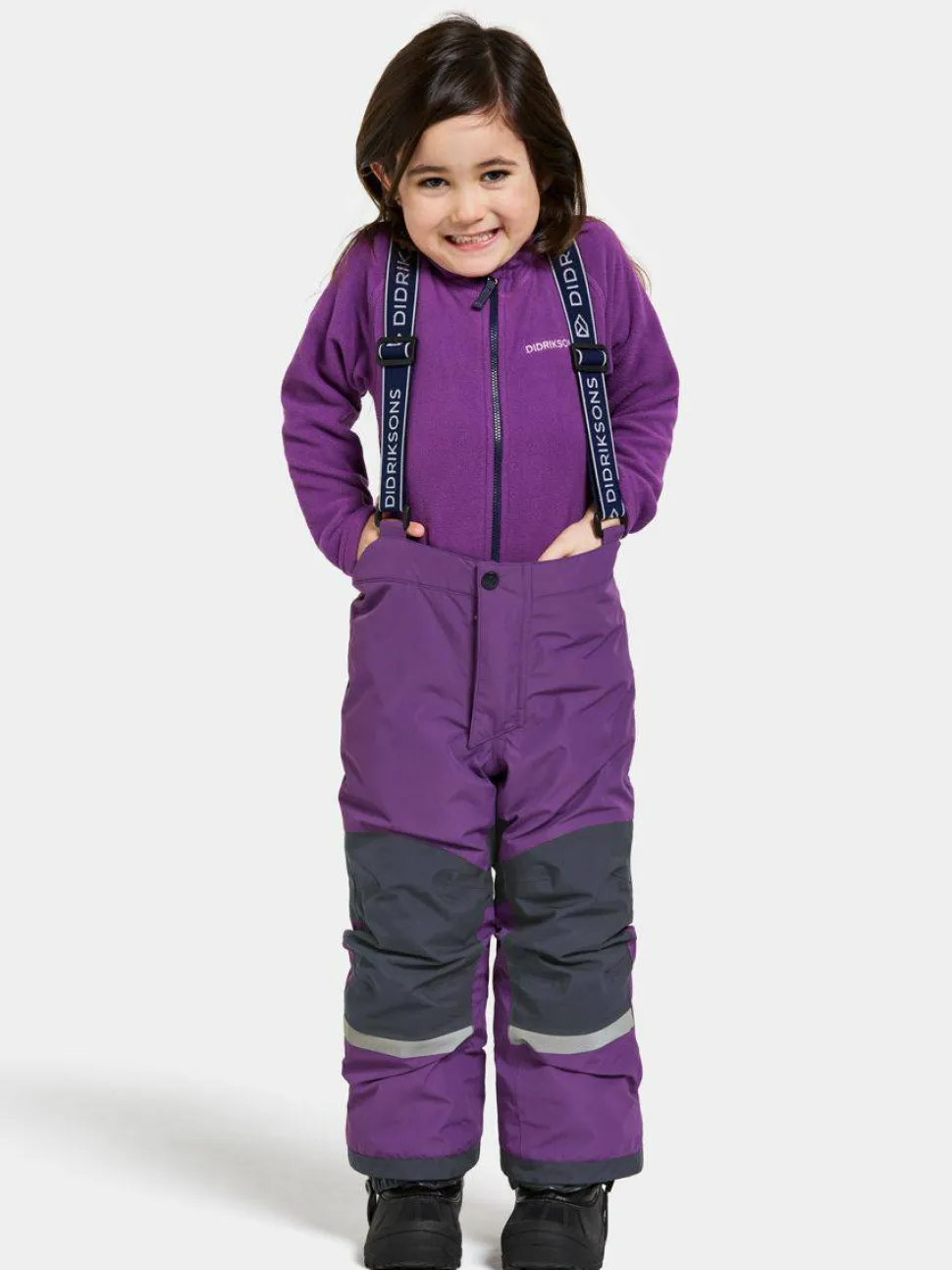 Didriksons Kids' Skare Set Royal Purple
