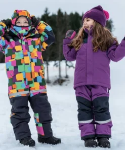 Didriksons Kids' Skare Set Royal Purple