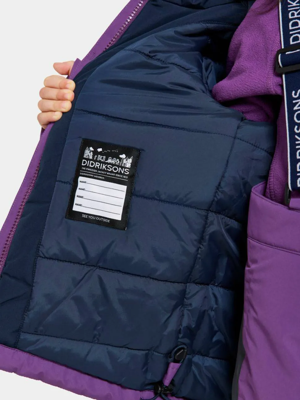 Didriksons Kids' Skare Set Royal Purple
