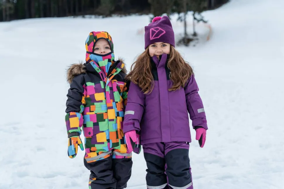 Didriksons Kids' Skare Set Royal Purple