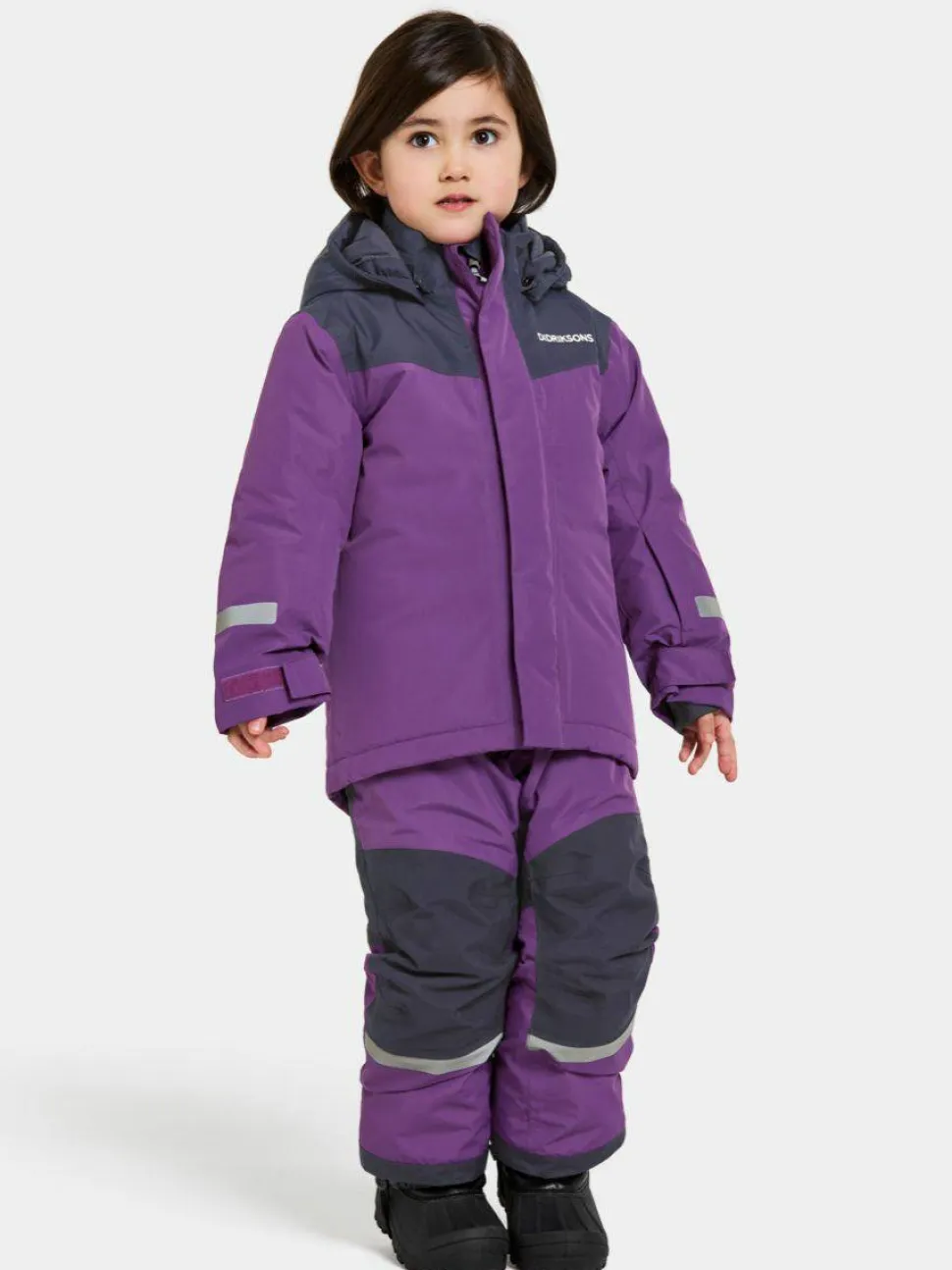 Didriksons Kids' Skare Set Royal Purple