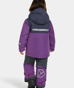 Didriksons Kids' Skare Set Royal Purple