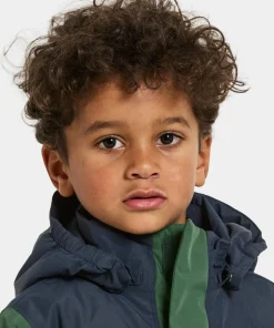 Didriksons Kids' Skare Set Pine Green