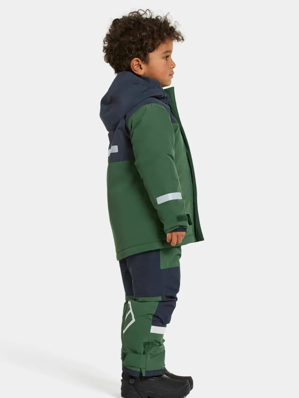 Didriksons Kids' Skare Set Pine Green