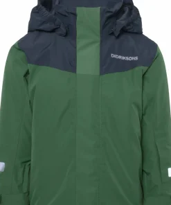 Didriksons Kids' Skare Set Pine Green
