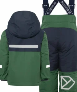 Didriksons Kids' Skare Set Pine Green